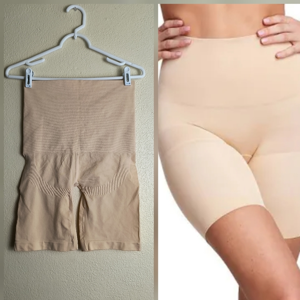 High-Waisted Tan Control Shapewear Seamless Thigh Body Shaper XXXL